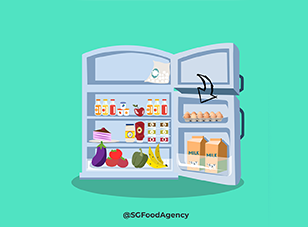 Should milk and eggs be stored in the fridge door?