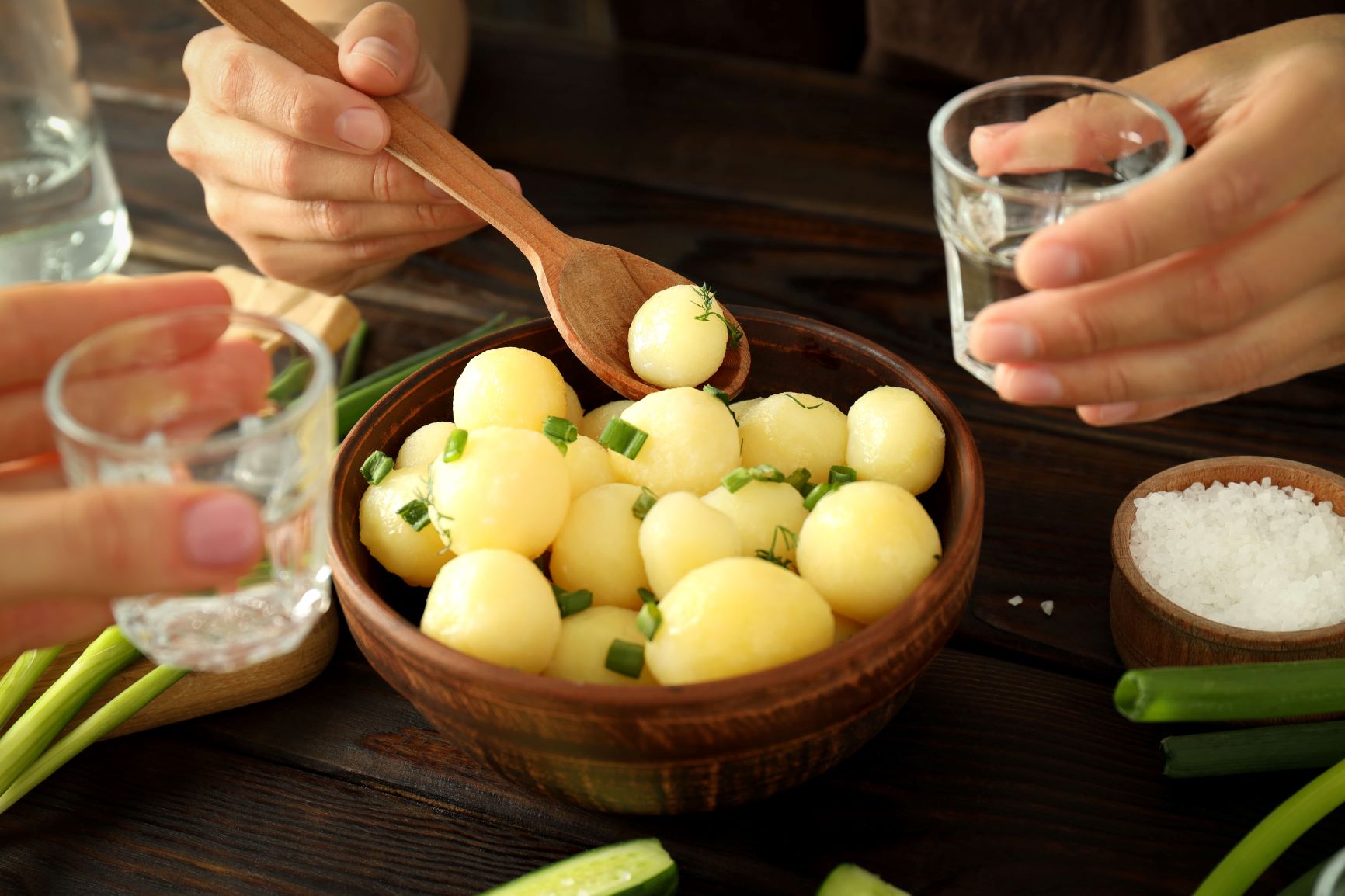 Boiled potatoes