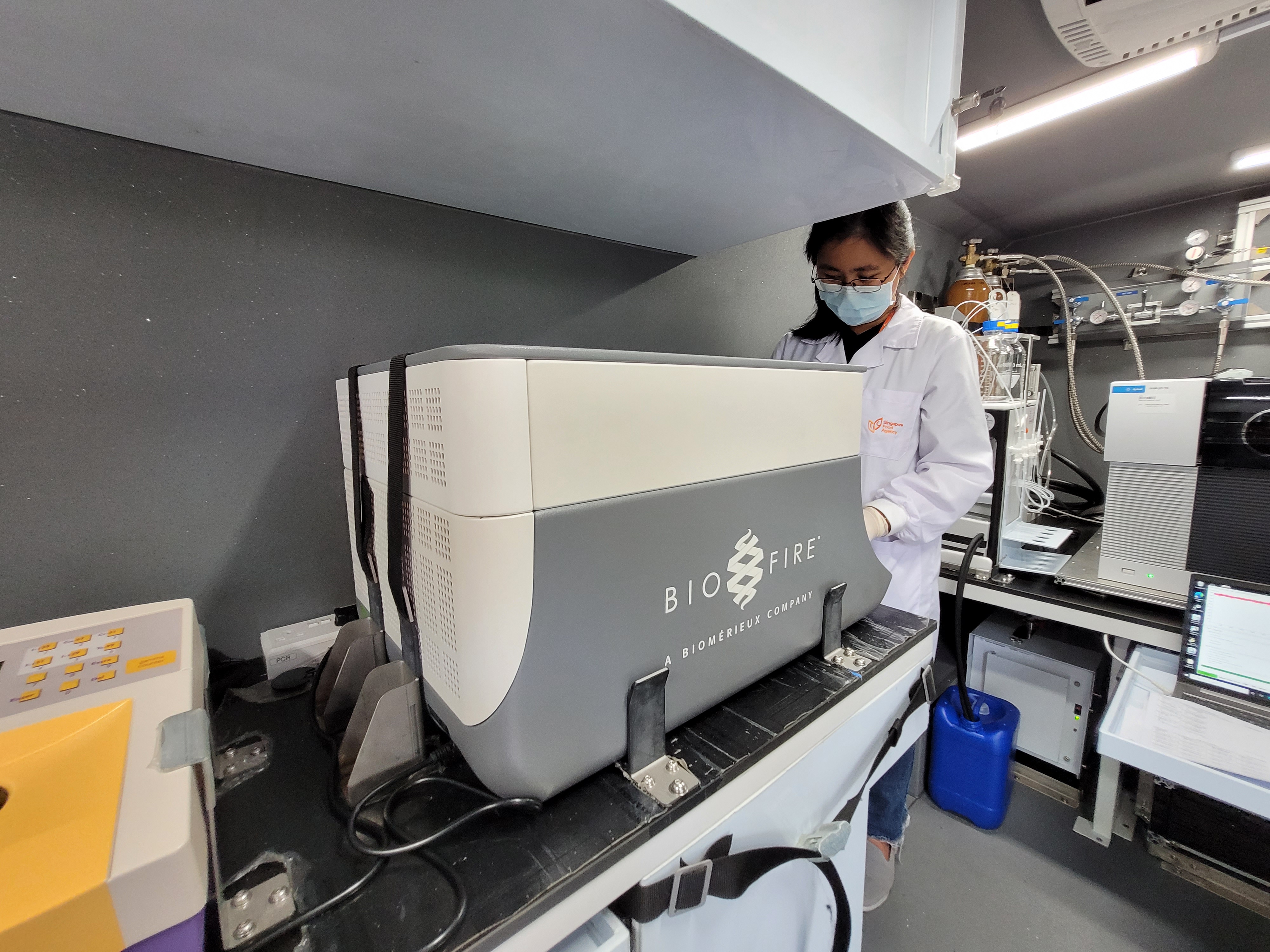 The mobile lab supports SFA's food safety investigations, enabling an earlier chance of mitigating the ongoing foodborne transmission