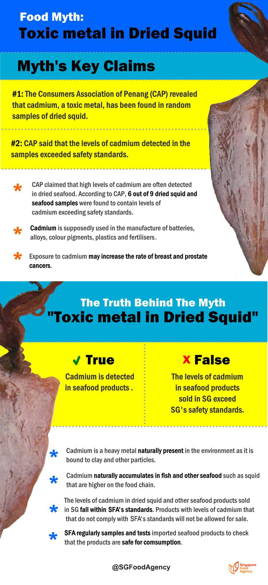 Toxic metal in Dried Squid 