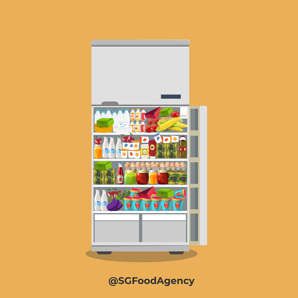 Arranging food in the fridge